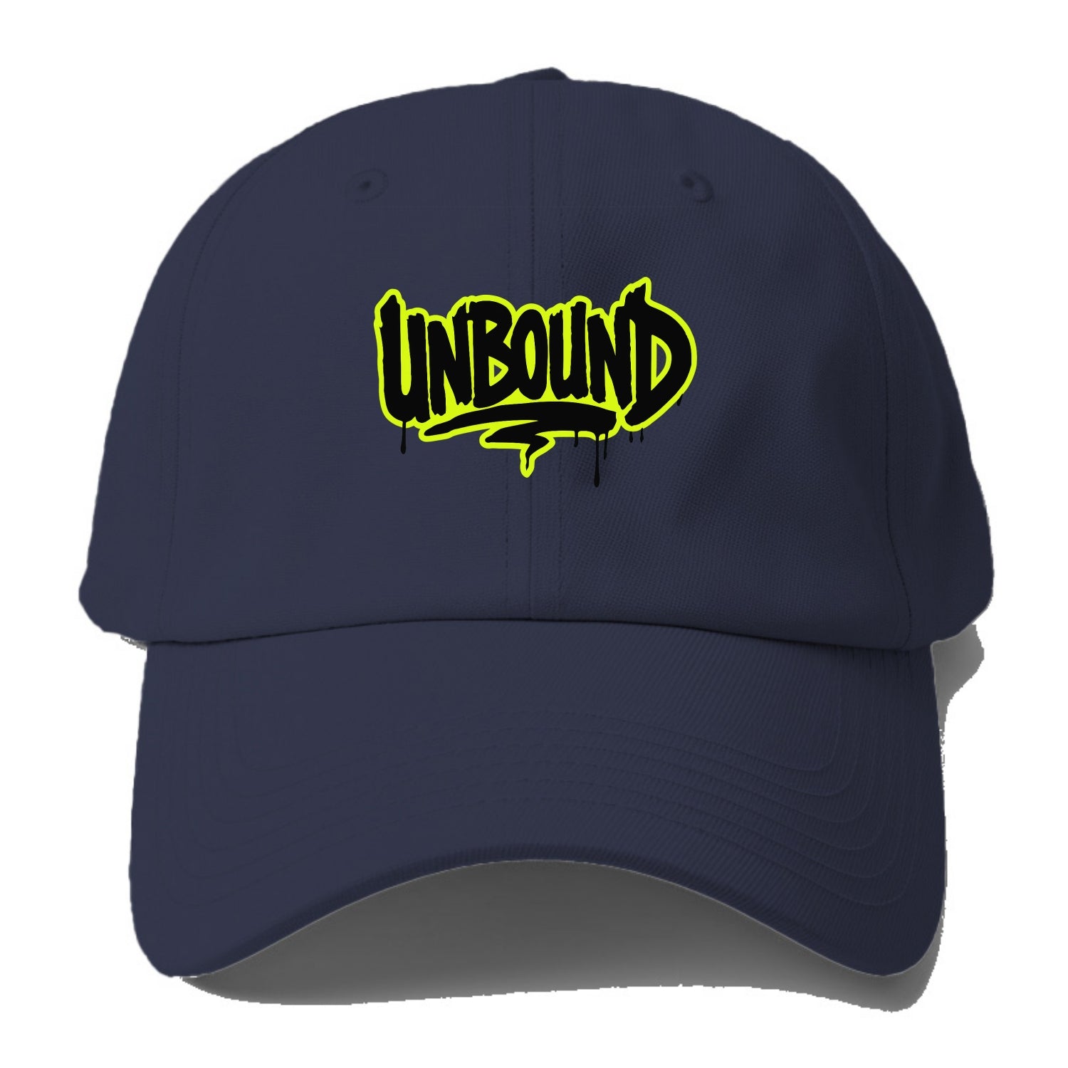 Bold typography design - "UNBOUND" - without limits, free from - Baseball Cap For Big Heads - Twilight Navy(Blue)