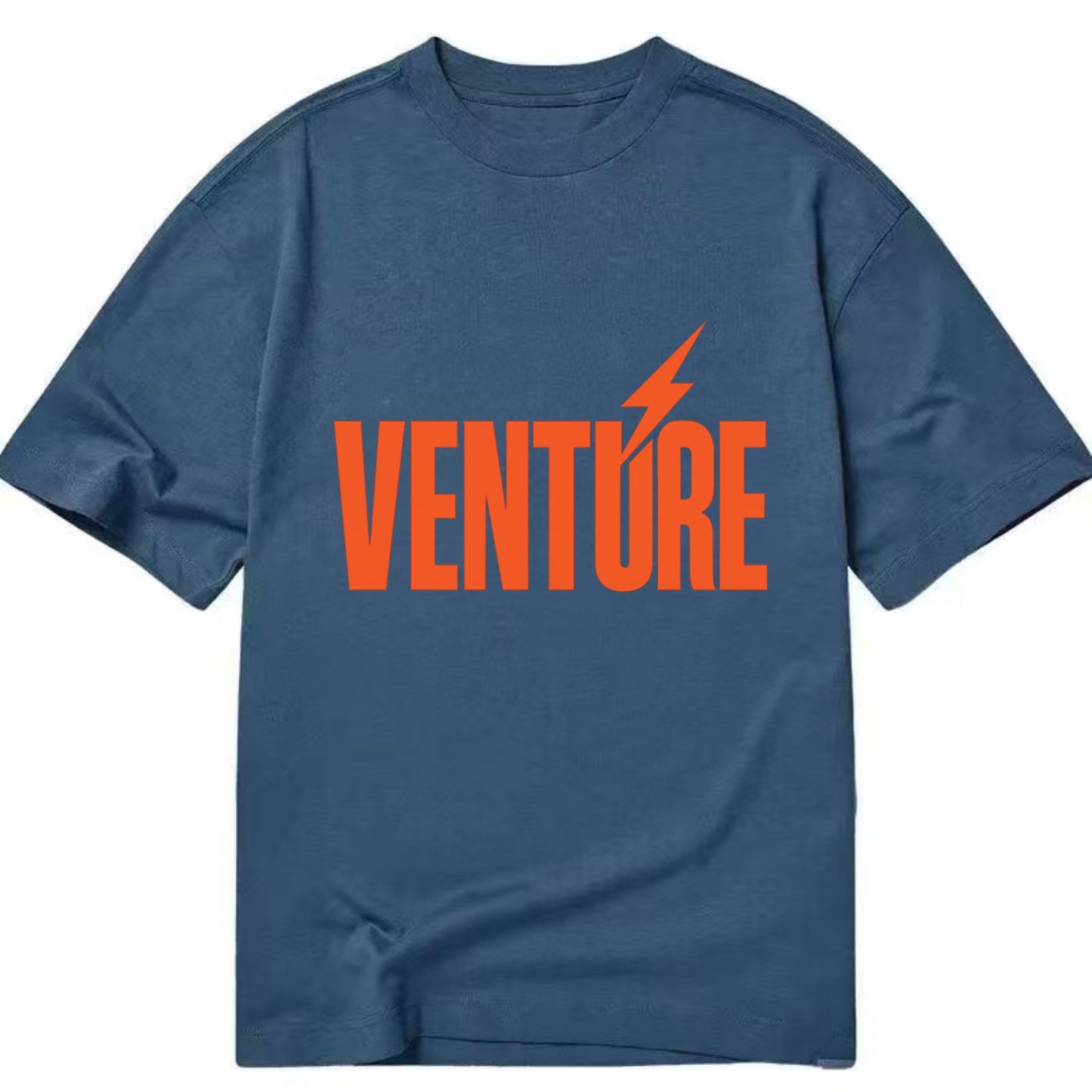 Bold typography design - "VENTURE" - taking risks, bold exploration - Classic T-shirt - Twilight Navy(Blue)