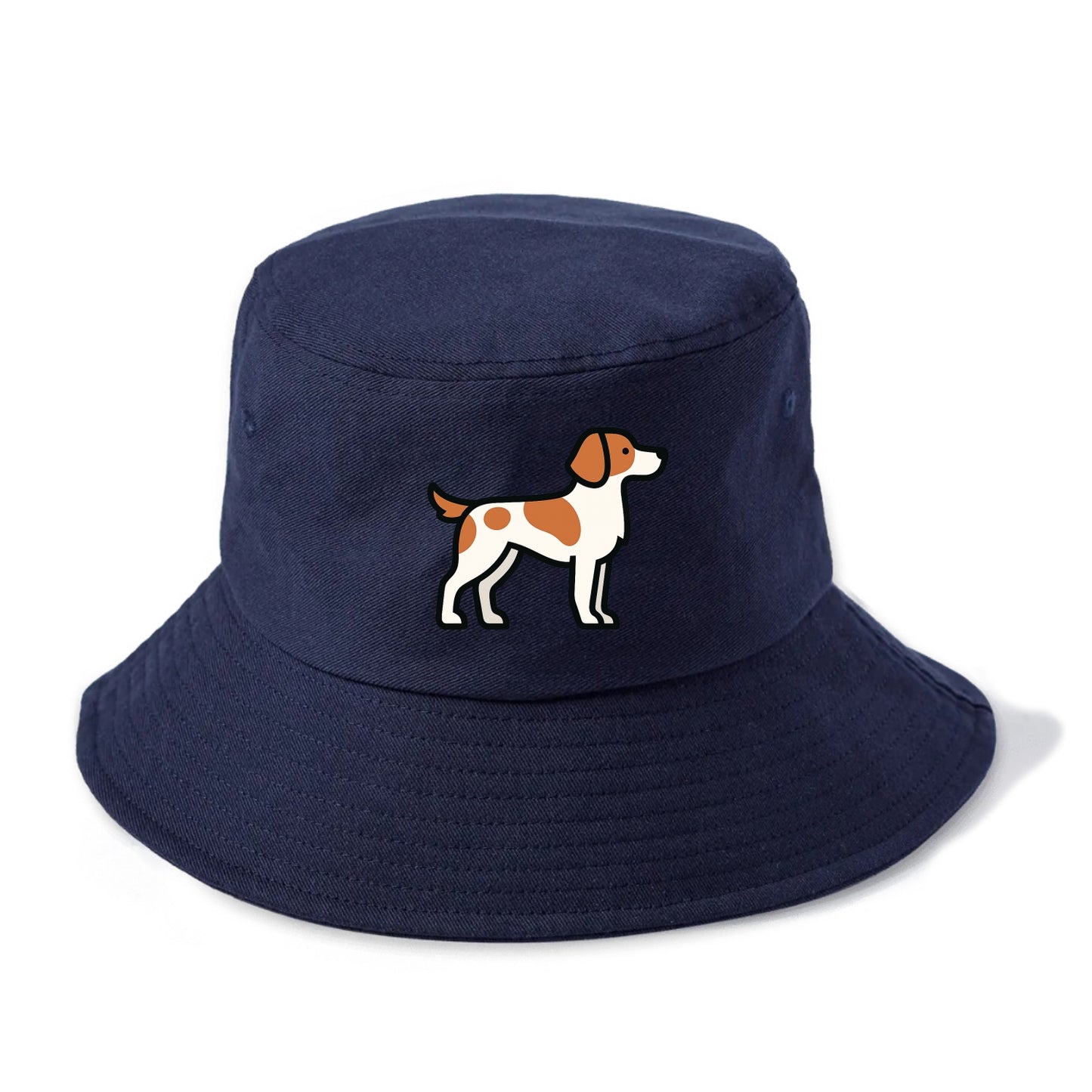 Brittany Spaniel - Orange and white flat side profile - Bucket Hat - Twilight Navy(Blue)