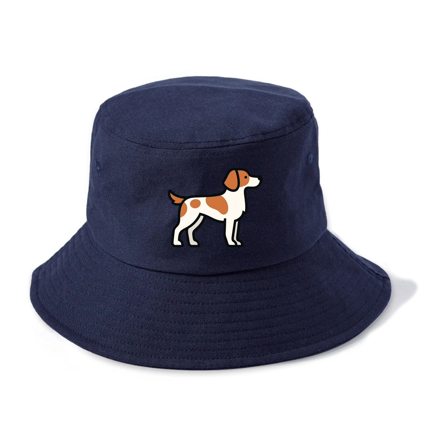 Brittany Spaniel - Orange and white flat side profile - Bucket Hat - Twilight Navy(Blue)
