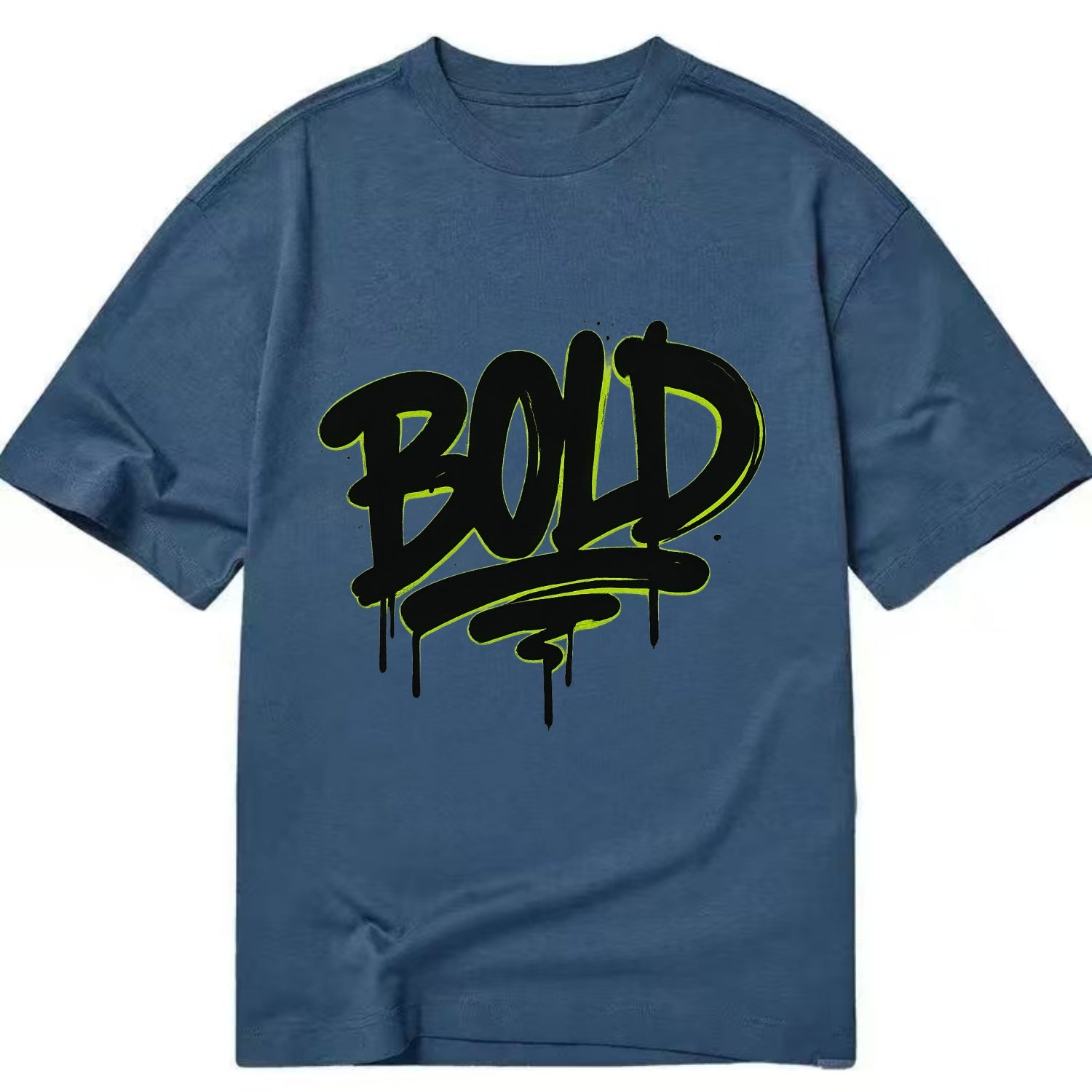 Bold typography design - "BOLD" - courageous, standing out - Classic T-shirt - Twilight Navy(Blue)