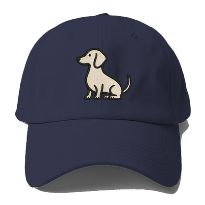 Dachshund - Long body profile view - Bas Baseball Cap For Big Heads - Twilight Navy(Blue)