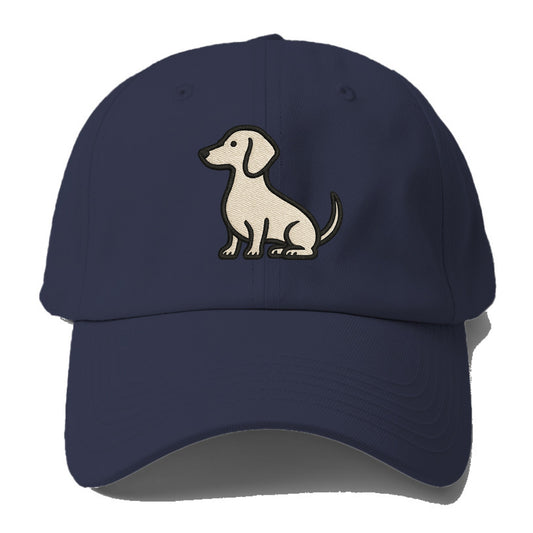 Dachshund - Long body profile view - Bas Baseball Cap For Big Heads - Twilight Navy(Blue)
