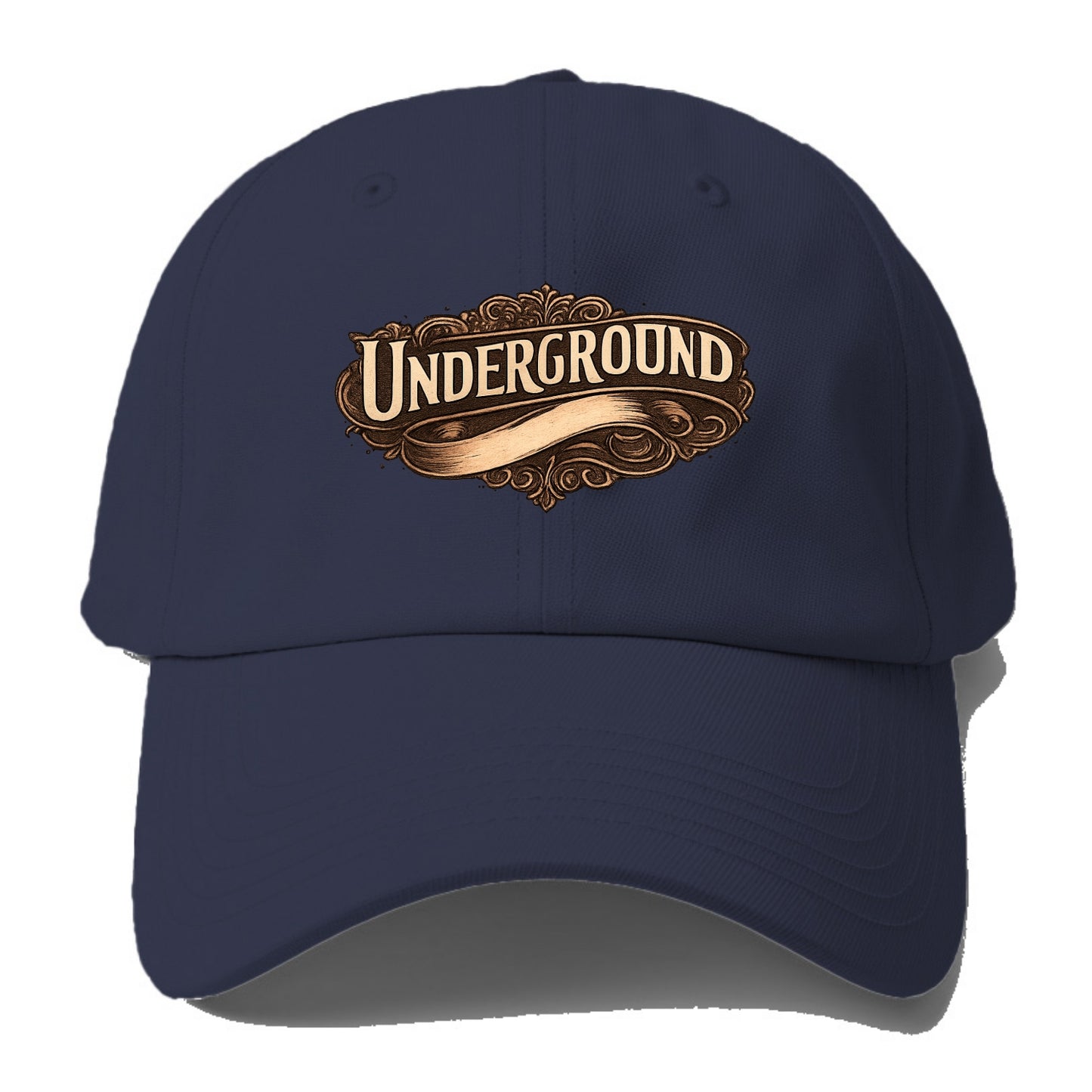 Bold typography design - "UNDERGROUND" - hidden scene, alternative - Baseball Cap - Twilight Navy(Blue)