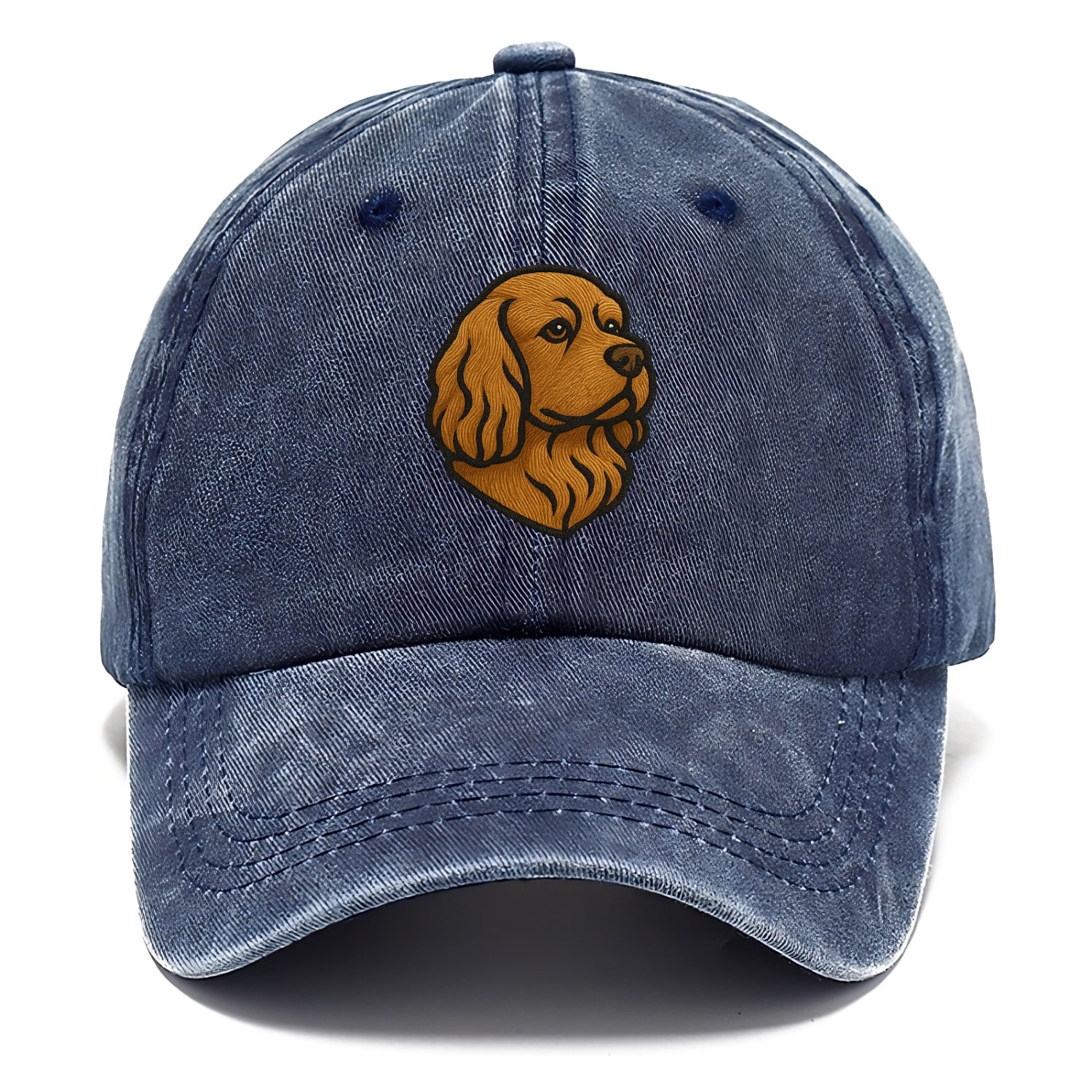 Sussex Spaniel - Golden liver embroidered low-set design - Classic Cap - Twilight Navy(Blue)