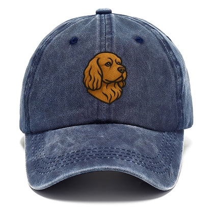 Sussex Spaniel - Golden liver embroidered low-set design - Classic Cap - Twilight Navy(Blue)