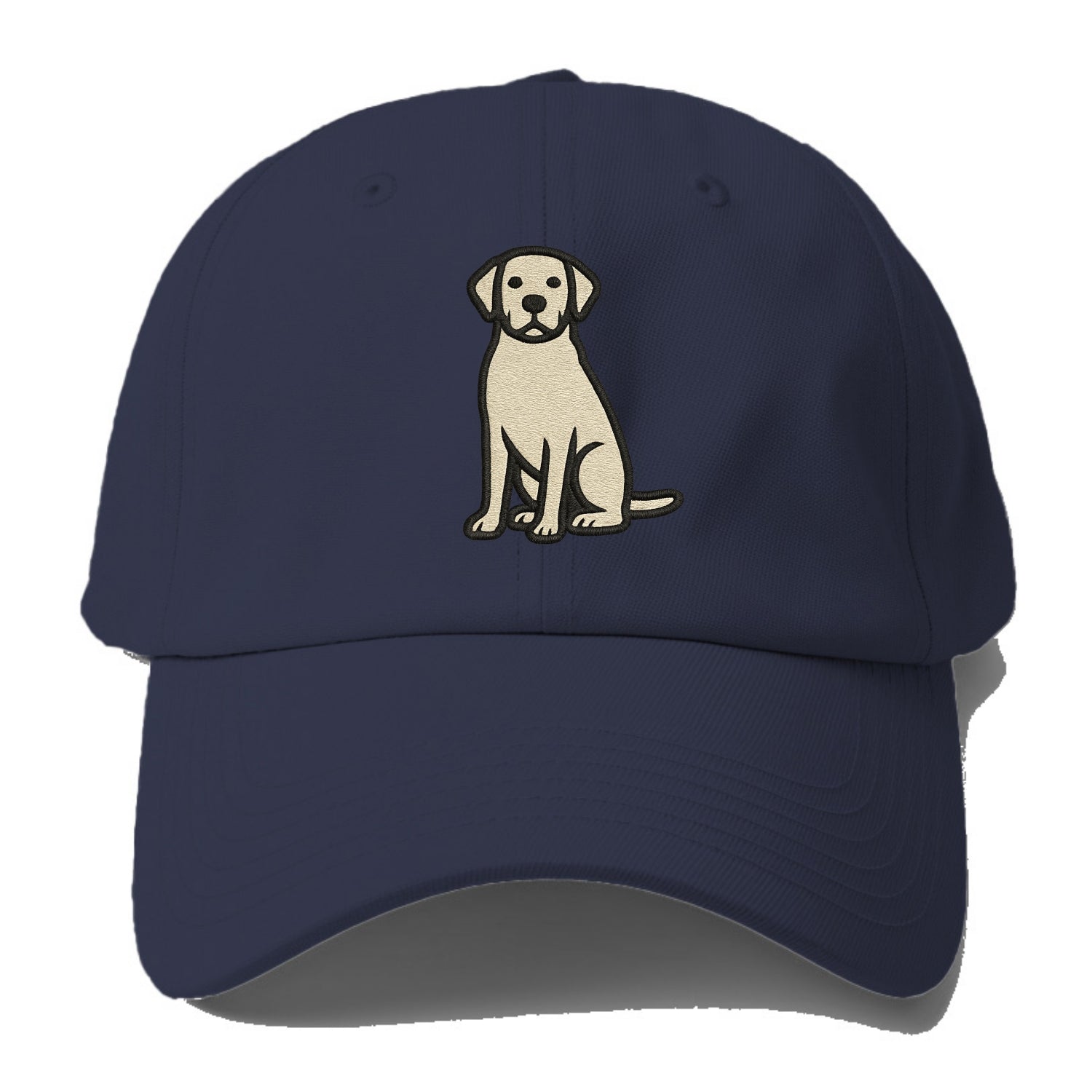 Goldador - Golden Lab mix sitting pose - Baseball Cap - Twilight Navy(Blue)