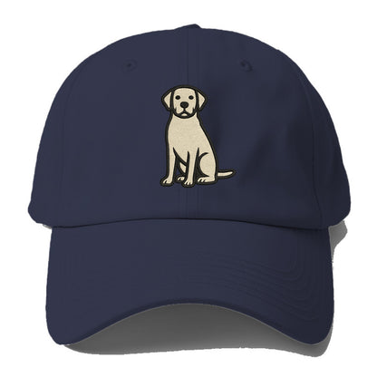 Goldador - Golden Lab mix sitting pose - Baseball Cap - Twilight Navy(Blue)