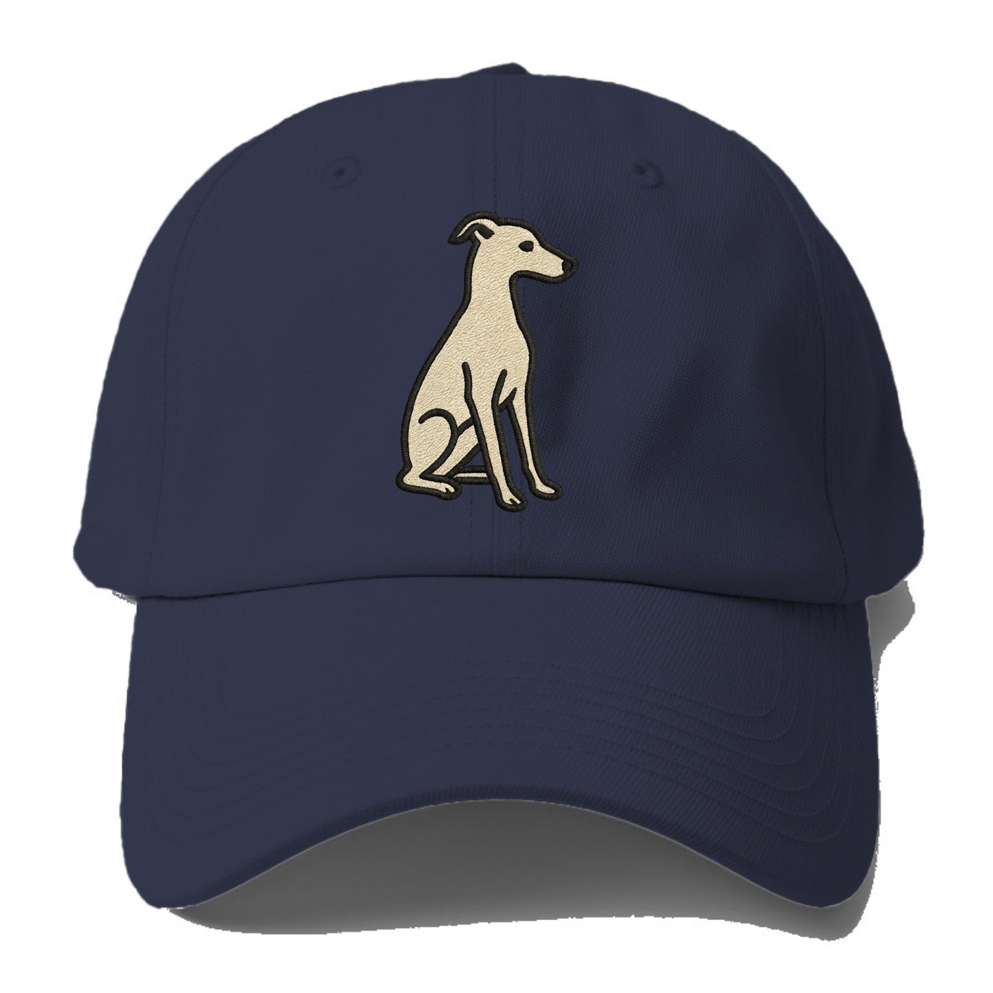 Italian Greyhound - Gray sitting pose - Baseball Cap - Twilight Navy(Blue)