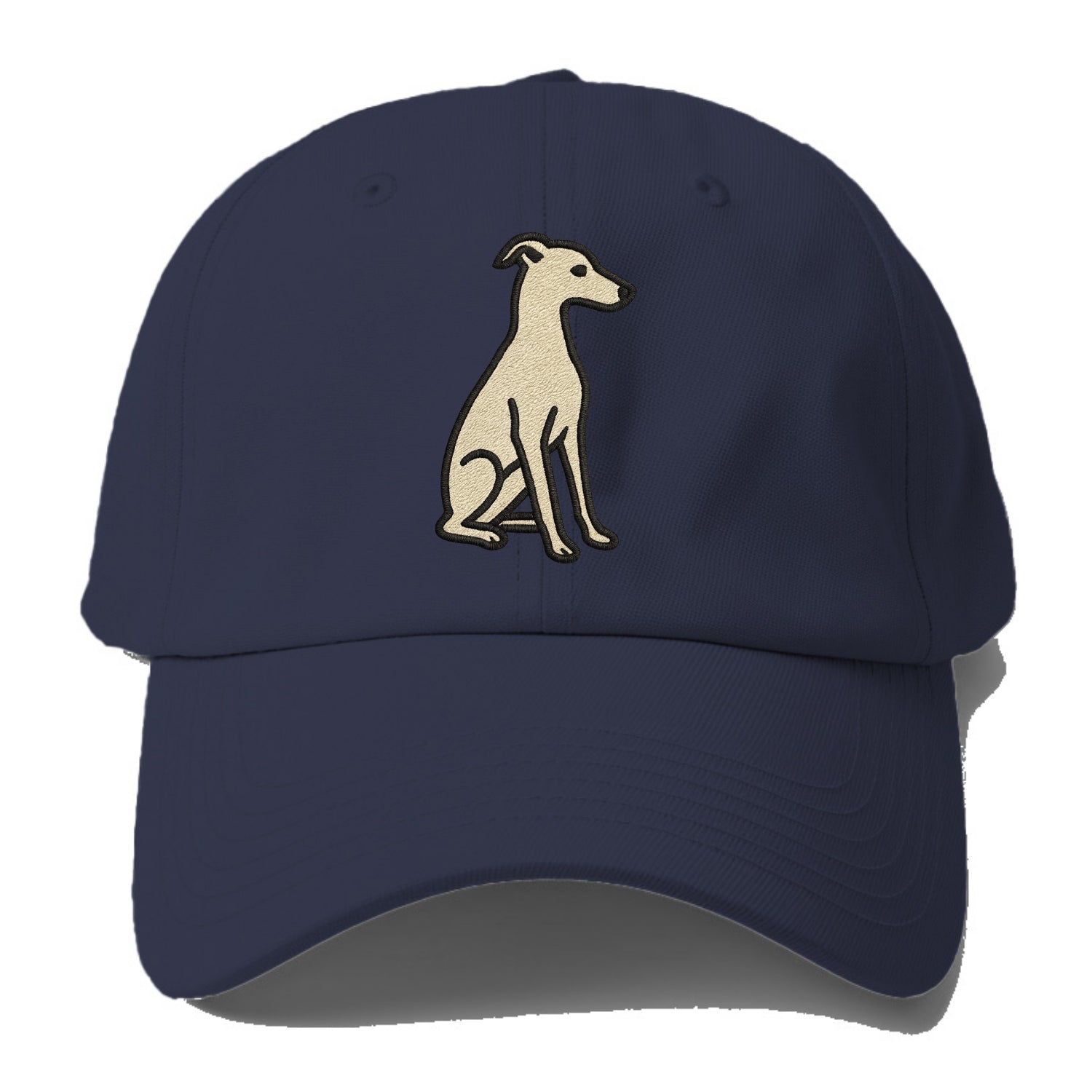 Italian Greyhound - Gray sitting pose - Baseball Cap - Twilight Navy(Blue)