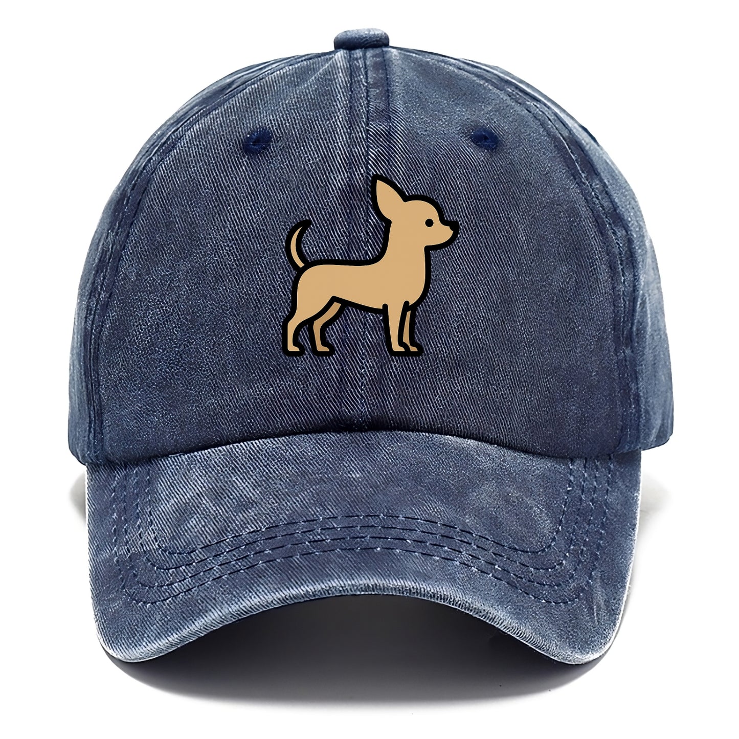 Chihuahua - Tan smooth coat flat side profile - Classic Cap - Twilight Navy(Blue)