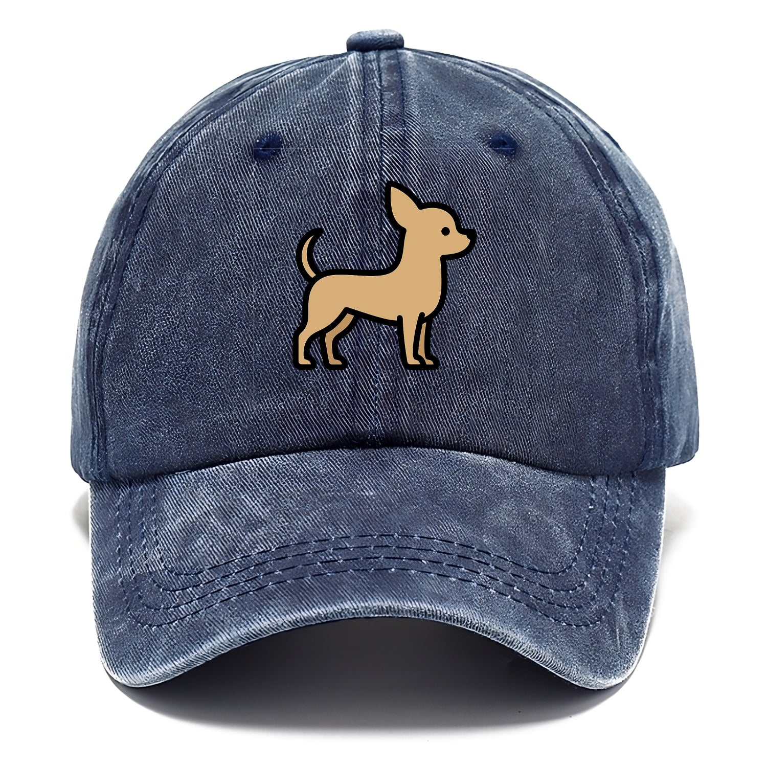 Chihuahua - Tan smooth coat flat side profile - Classic Cap - Twilight Navy(Blue)
