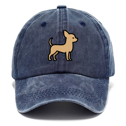 Chihuahua - Tan smooth coat flat side profile - Classic Cap - Twilight Navy(Blue)