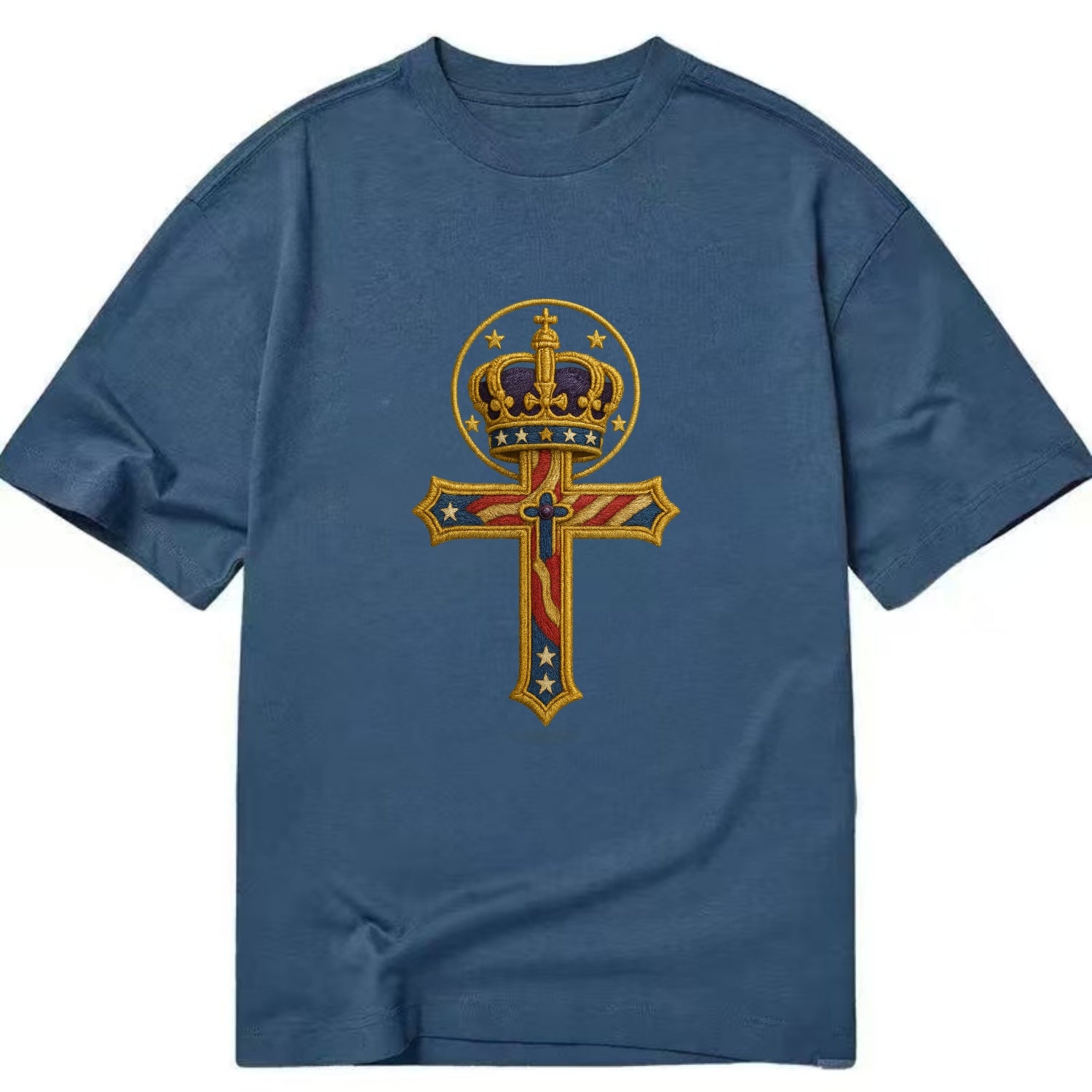 Cross and Crown  - Classic T-shirt - Twilight Navy(Blue)