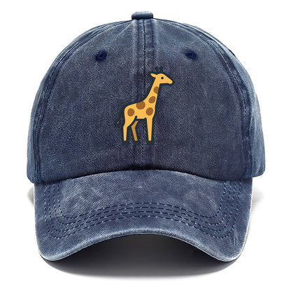 Giraffe - Yellow with brown patches flat side profile - Classic Cap - Twilight Navy(Blue)