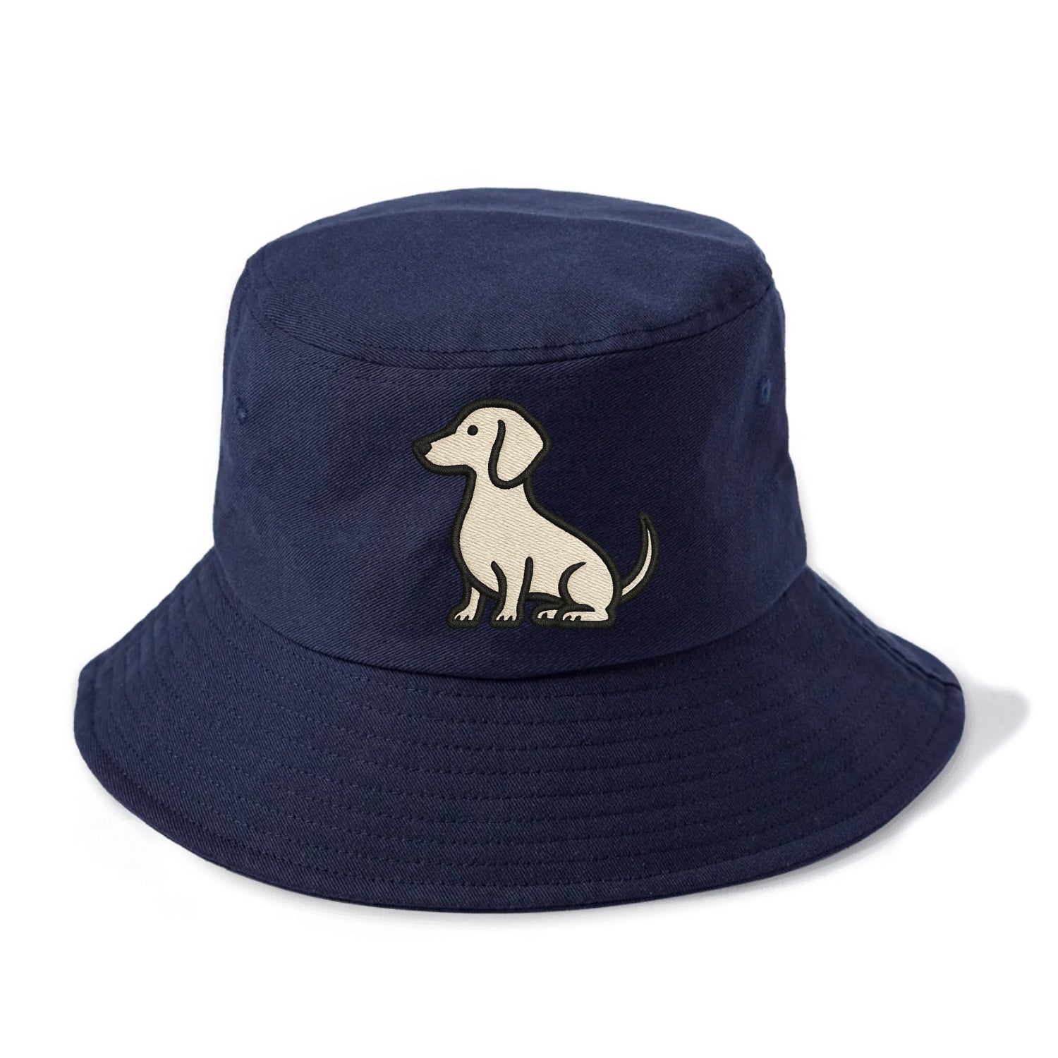 Dachshund - Long body profile view - Bucket Hat - Twilight Navy(Blue)
