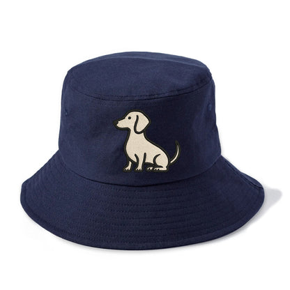 Dachshund - Long body profile view - Bucket Hat - Twilight Navy(Blue)