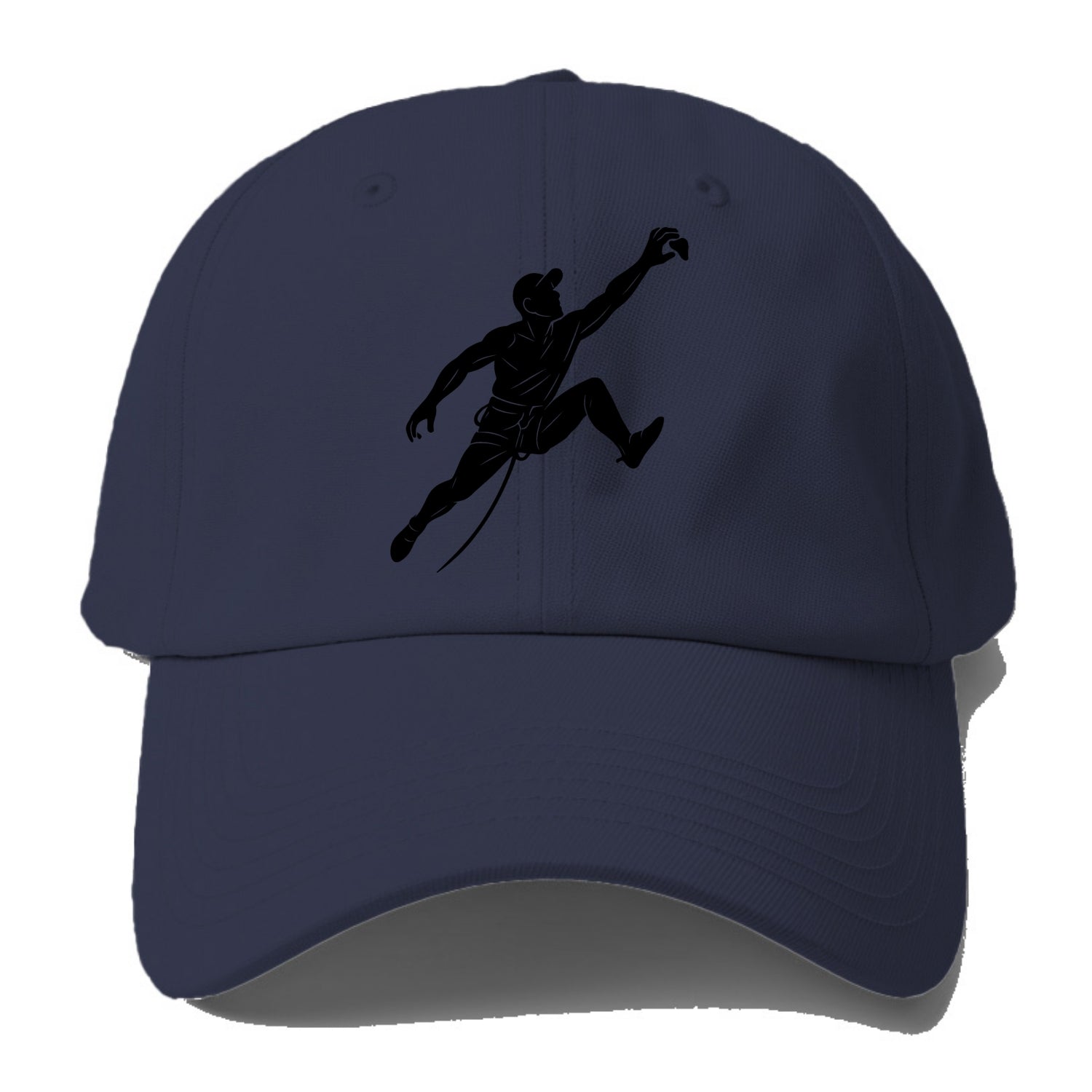 Rock wall climber reaching hold - Baseball Cap For Big Heads - Twilight Navy(Blue)