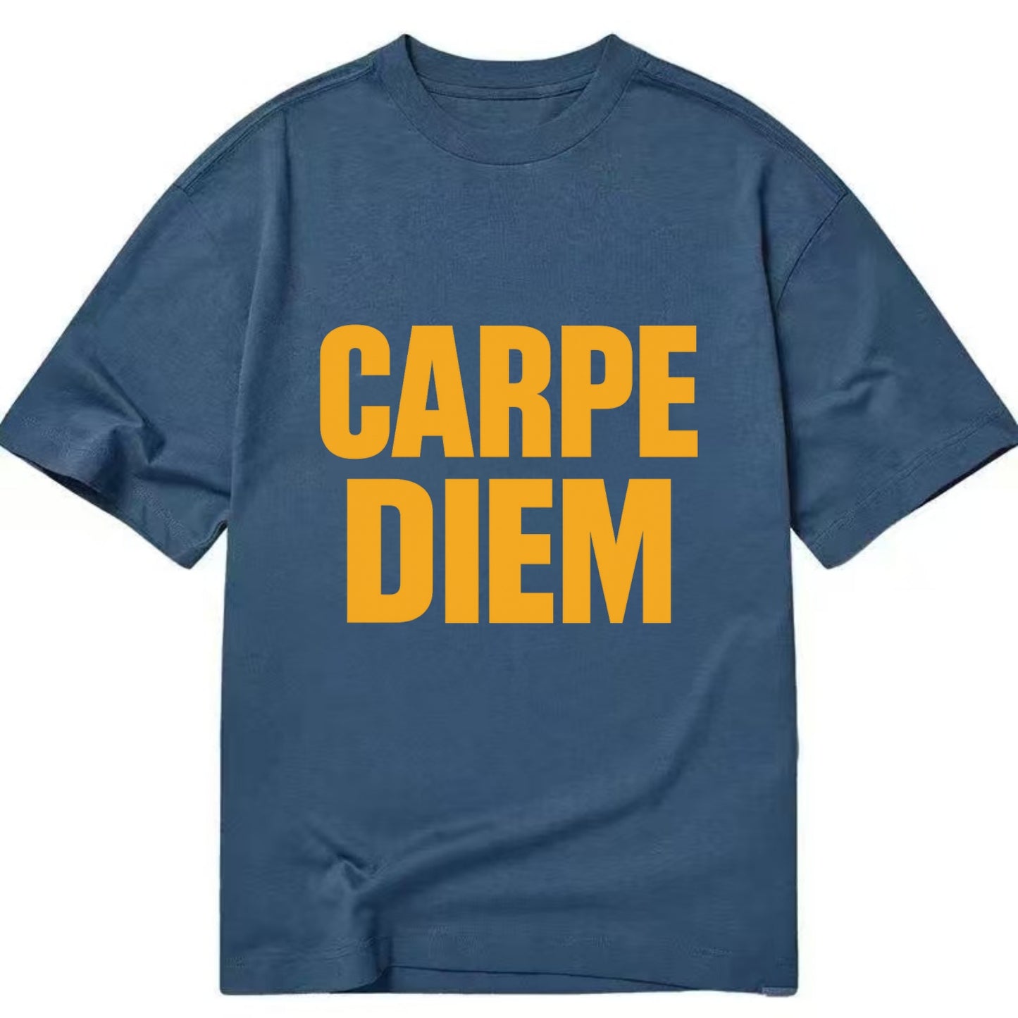 Bold typography design - "CARPE DIEM" - seize the day - Classic T-shirt - Twilight Navy(Blue)