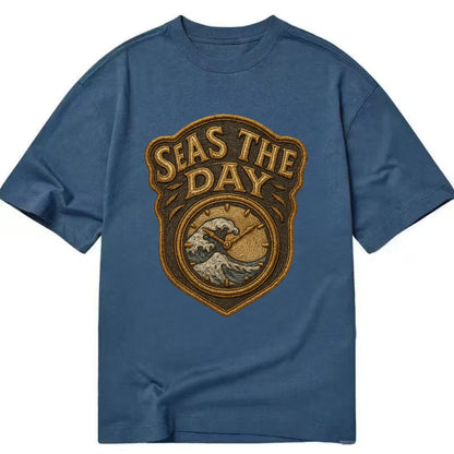 Seas The Day  - Classic T-shirt - Twilight Navy(Blue)
