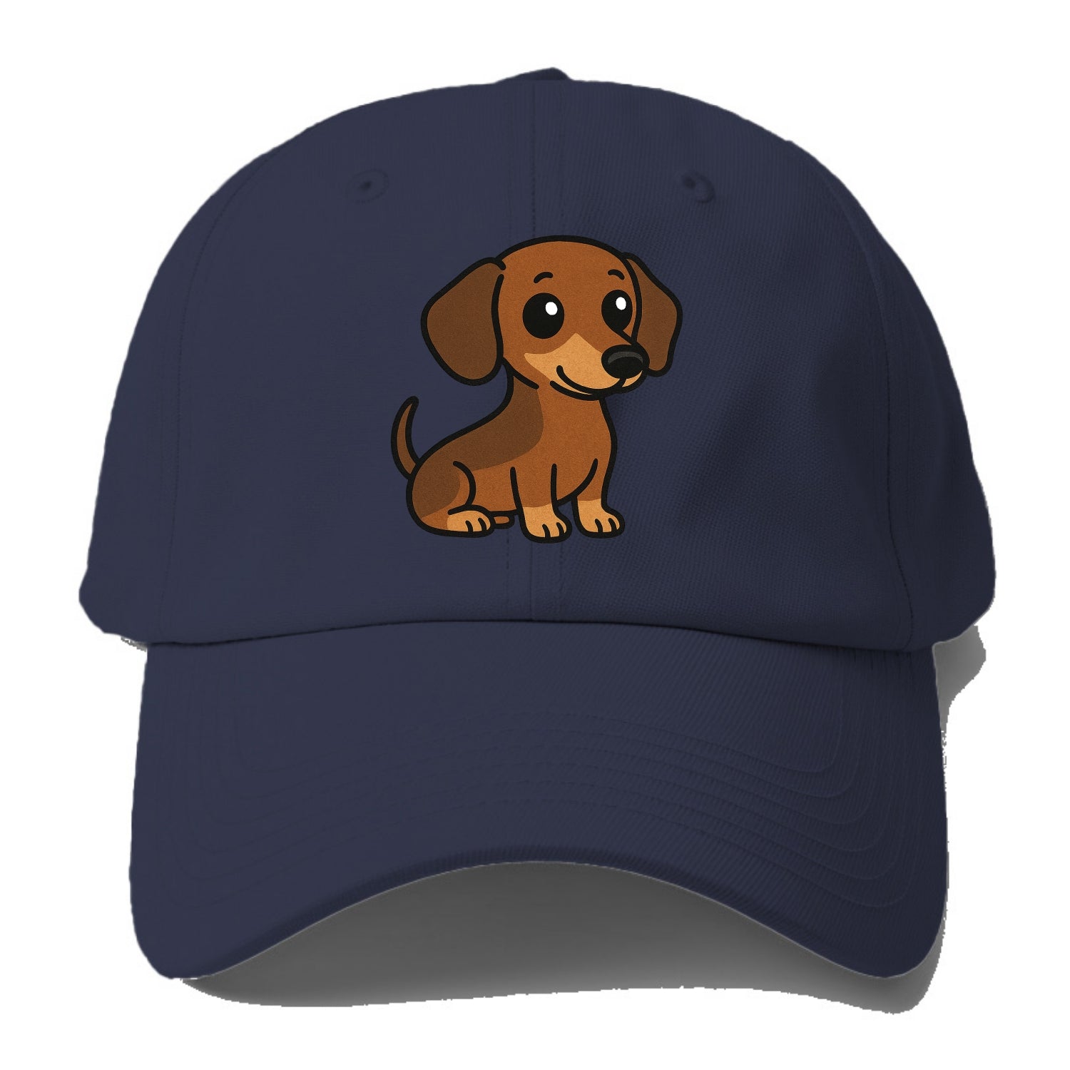 Dachshund - Long body profile view - Baseball Cap For Big Heads - Twilight Navy(Blue)