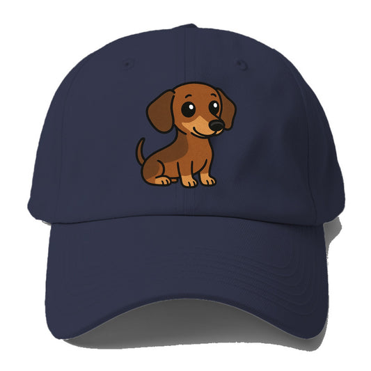 Dachshund - Long body profile view - Baseball Cap For Big Heads - Twilight Navy(Blue)