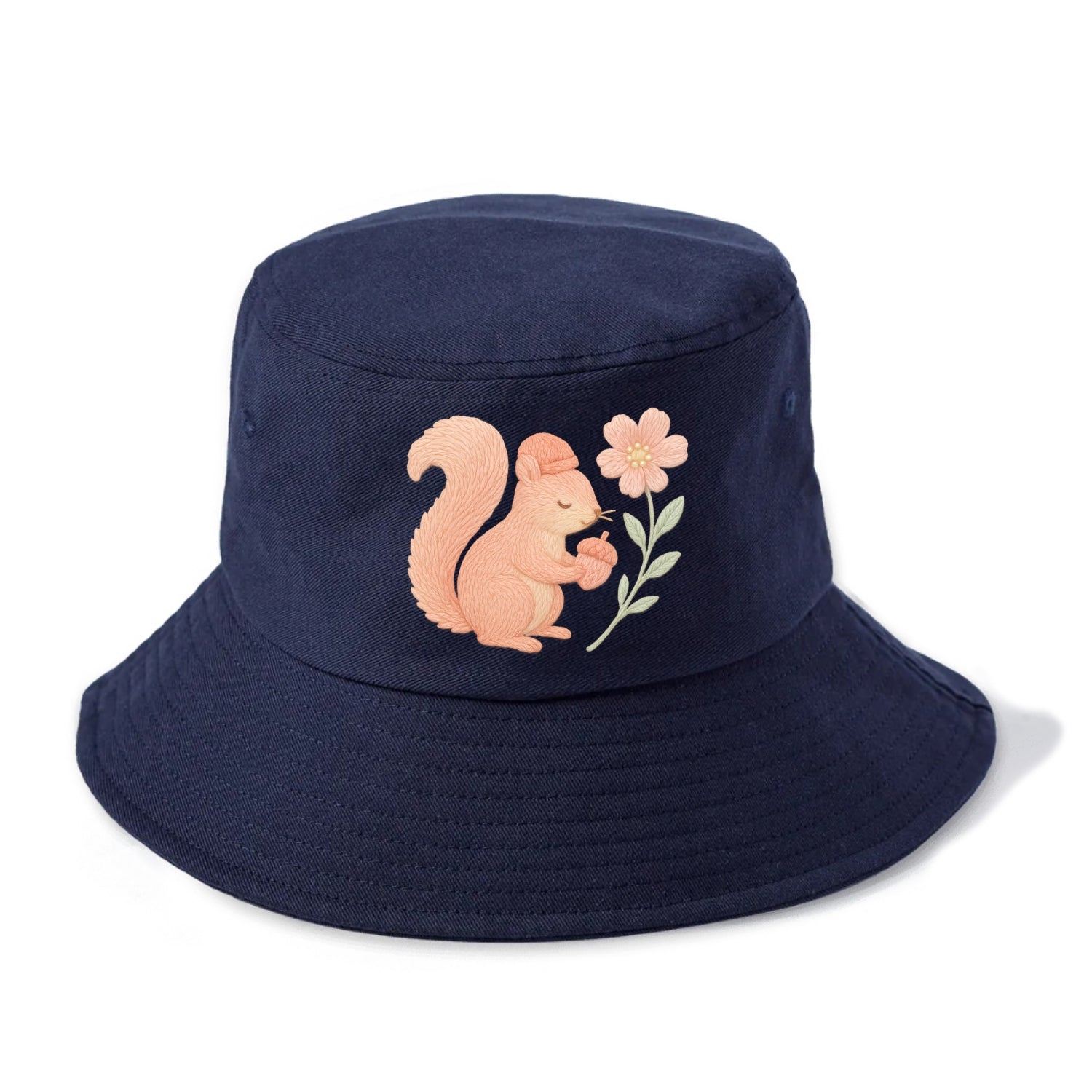 Coral Squirrel - Bucket Hat - Twilight Navy(Blue)