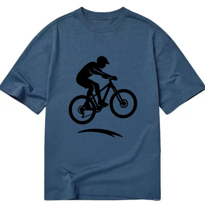 Mountain biker catching air - Classic T-shirt - Twilight Navy(Blue)