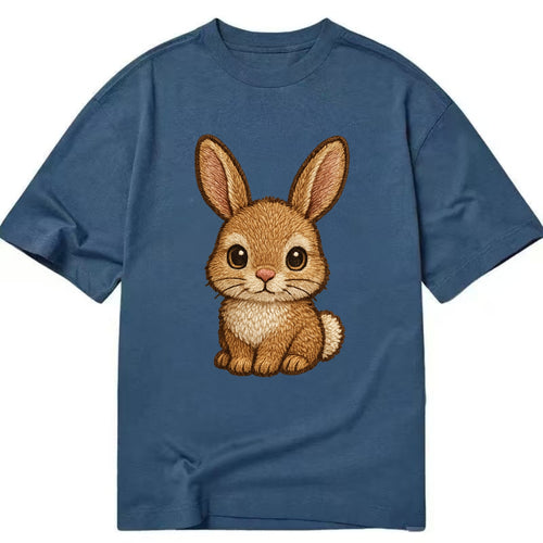 Baby Rabbit - long ears, fluffy white tail, pink nose, large brown eyes, - Classic T-shirt