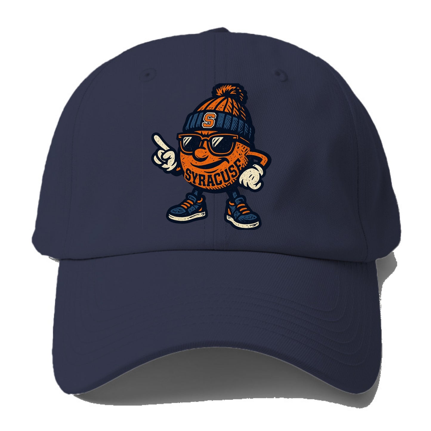 Syracuse Orange wearing Syracuse beanie with S patch - Baseball Cap - Twilight Navy(Blue)