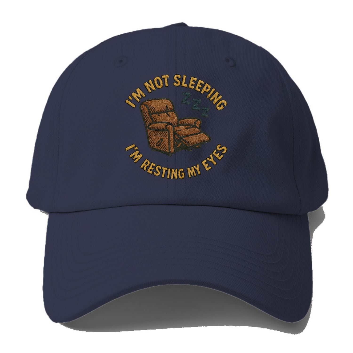 I'm Not Sleeping I'm Resting My Eyes  - Baseball Cap For Big Heads - Twilight Navy(Blue)
