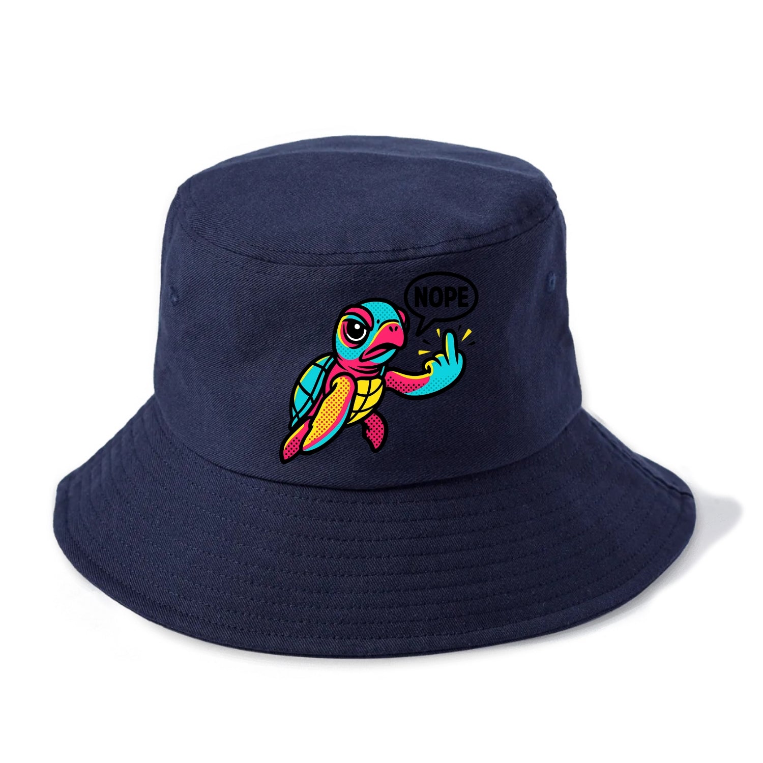 baby sea turtle swimming gracefully, one flipper extended sassily - Bucket Hat - Twilight Navy(Blue)