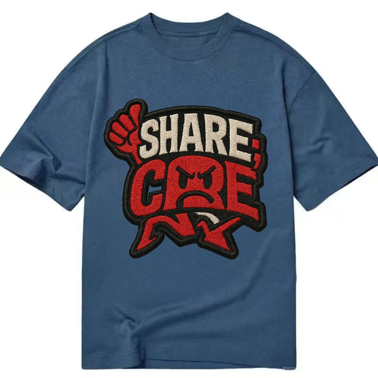 SHARE;CARE TOO MUCH Oversharer Green Hat - Classic T-shirt - Twilight Navy(Blue)