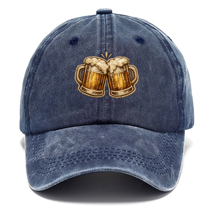 BEER MUG CHEERS - frosty beer stein in gold and amber , brewery - Classic Cap - Twilight Navy(Blue)