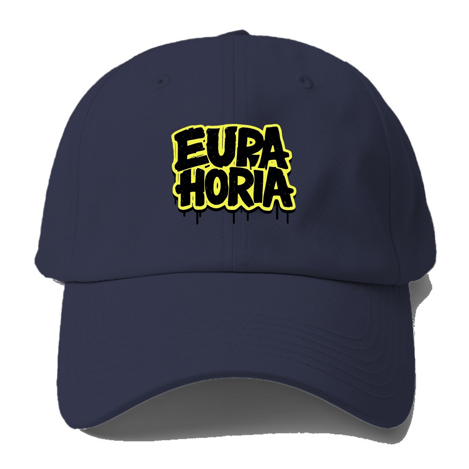 Bold typography design - "EUPHORIA" - intense happiness, ecstasy - Baseball Cap For Big Heads - Twilight Navy(Blue)