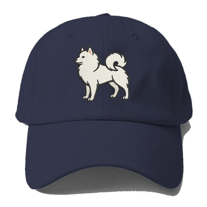 American Eskimo Dog - White spitz embroidered standing design - Baseball Cap - Twilight Navy(Blue)