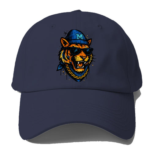 Memphis Tiger wearing Memphis beanie with M patch - Baseball Cap For Big Heads