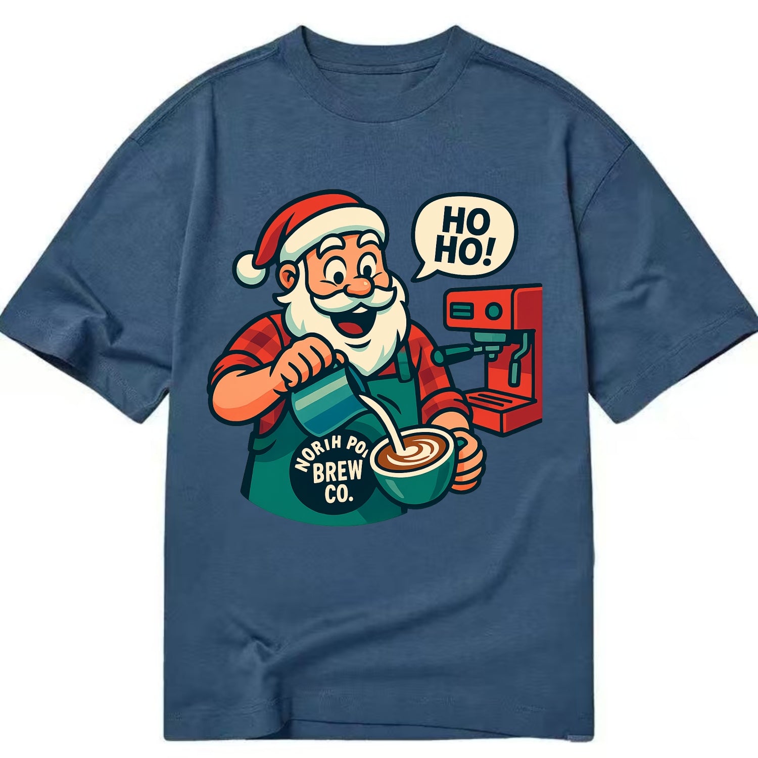 Santa Barista - Classic T-shirt - Twilight Navy(Blue)