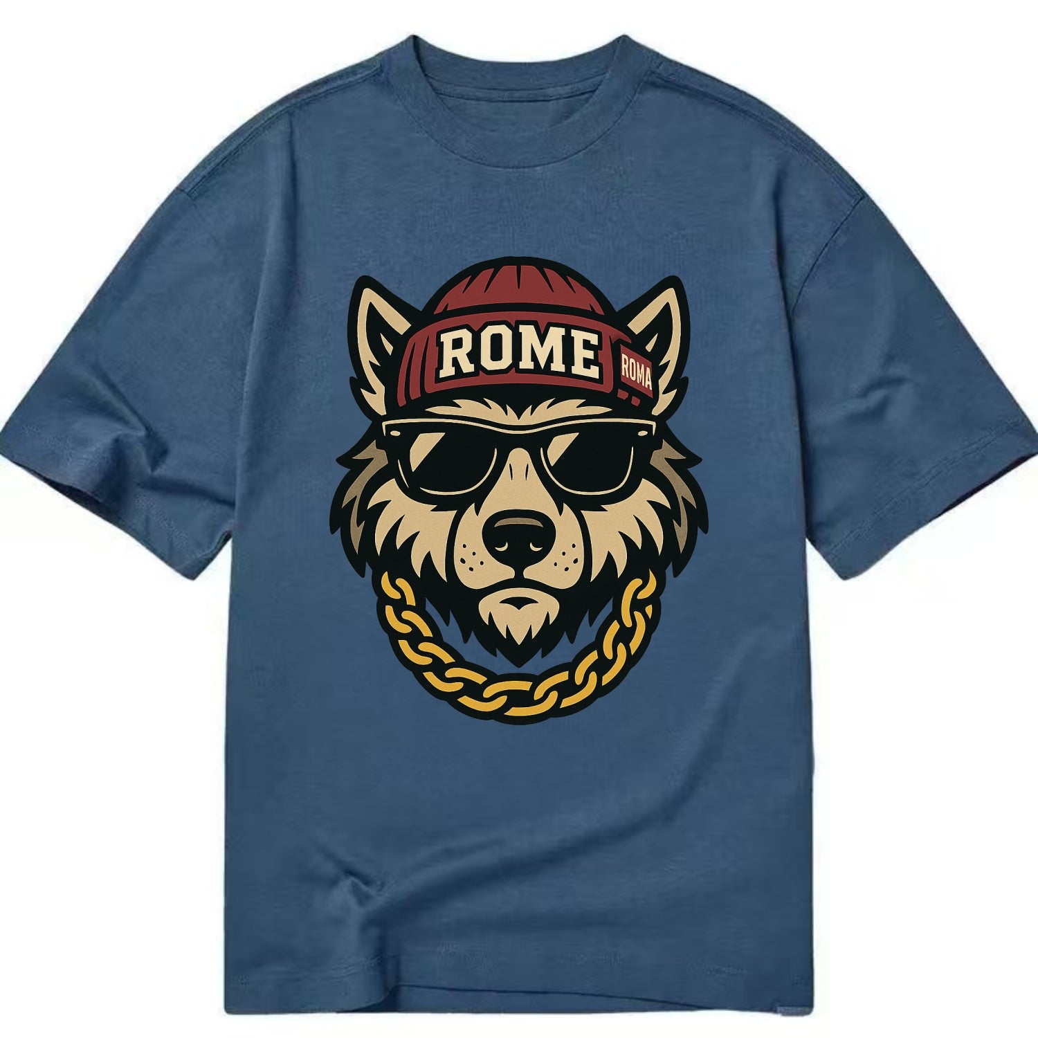 Rome Wolf - Classic T-shirt - Twilight Navy(Blue)