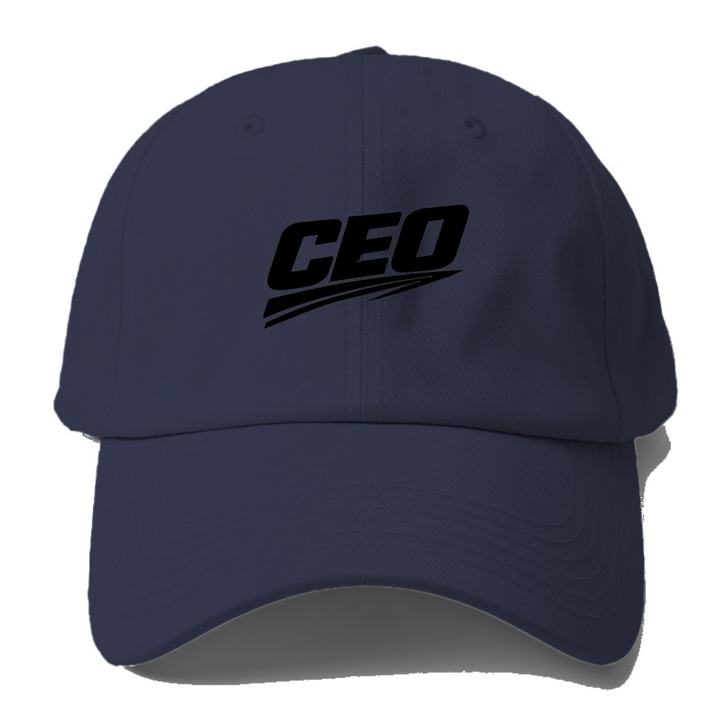 Bold typography design - "CEO" - chief executive, running things - Baseball Cap - Twilight Navy(Blue)