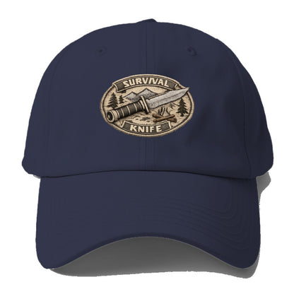 SURVIVAL KNIFE - fixed blade with compass in silver and black , - Baseball Cap For Big Heads - Twilight Navy(Blue)