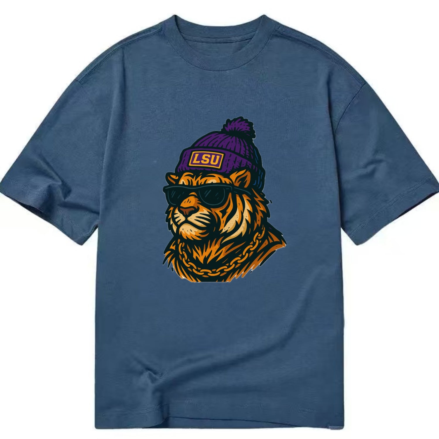 LSU Mike Tiger - Classic T-shirt - Twilight Navy(Blue)
