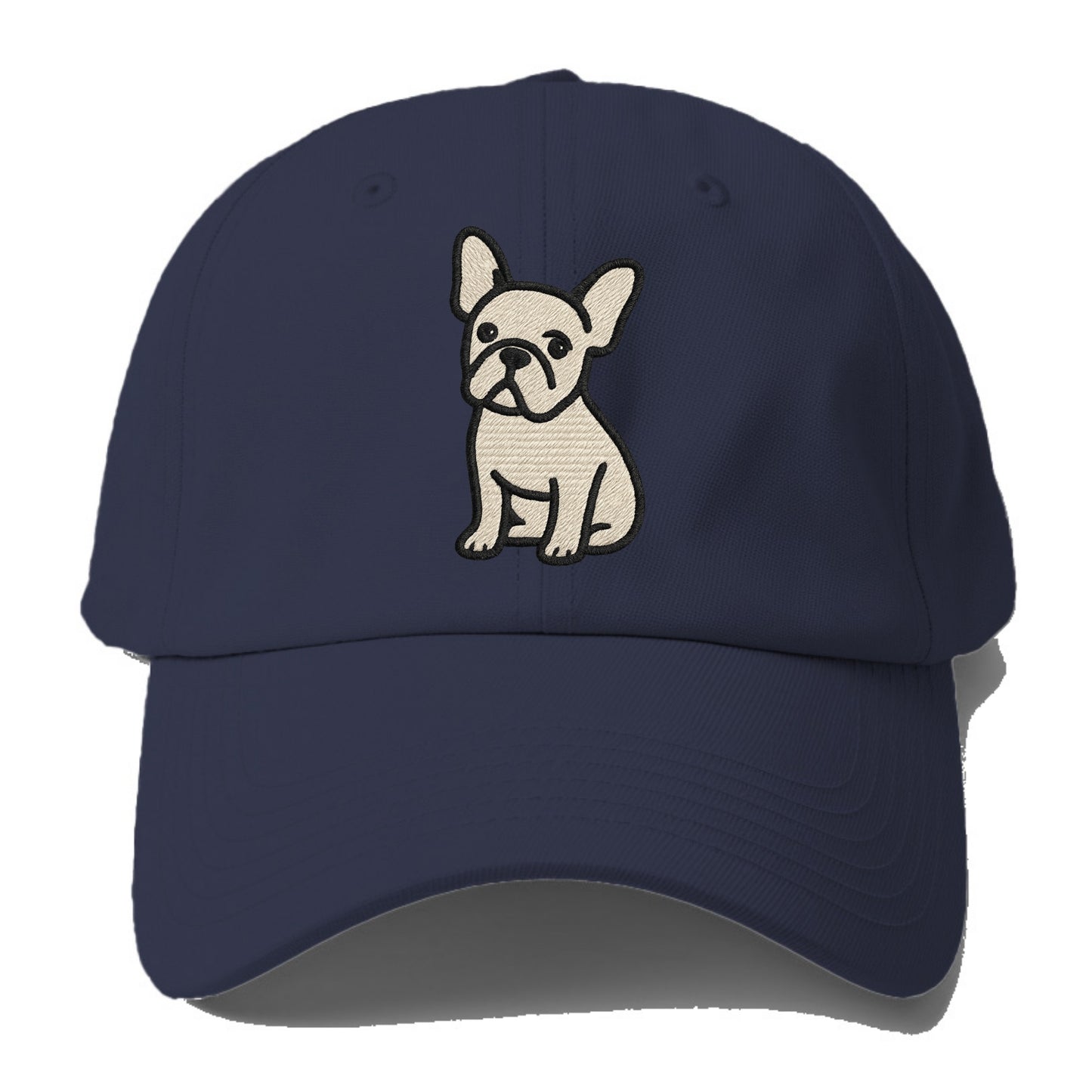 French Bulldog - Head tilt one ear up - Baseball Cap For Big Heads - Twilight Navy(Blue)