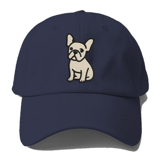 French Bulldog - Head tilt one ear up - Baseball Cap For Big Heads - Twilight Navy(Blue)