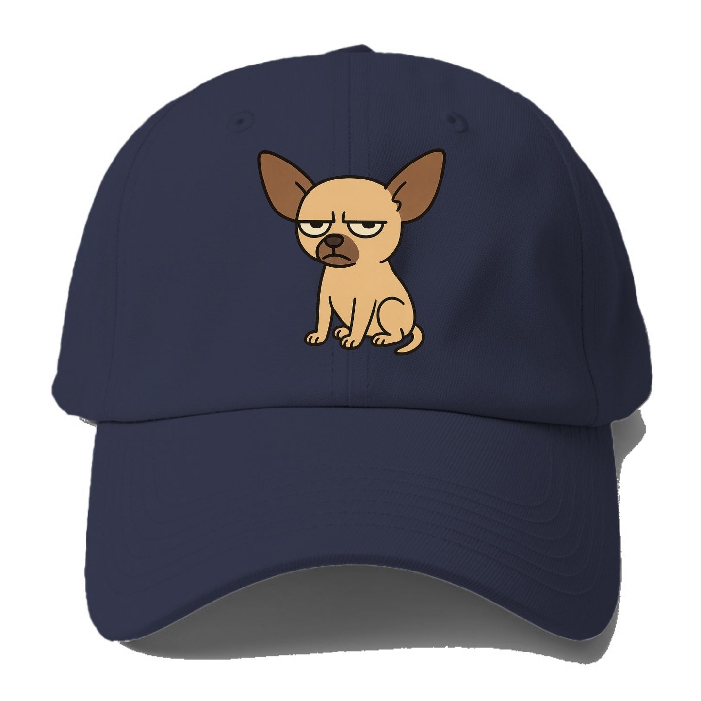 The Chihuahua Judging Silently - Baseball Cap For Big Heads - Twilight Navy(Blue)