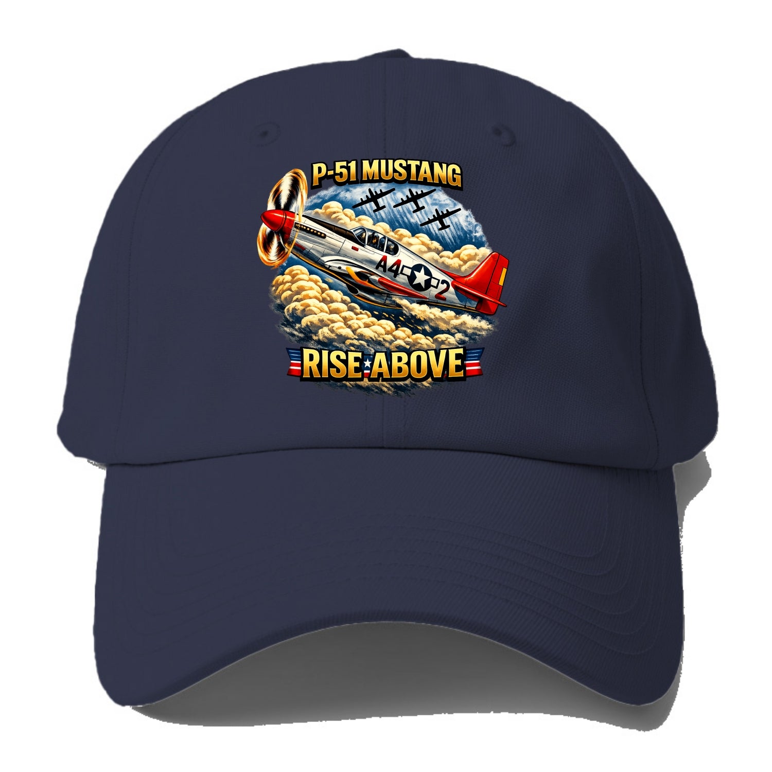 P 51 Mustang Rise Above - Baseball Cap - Twilight Navy(Blue)