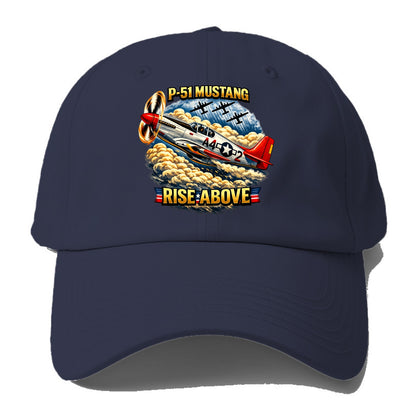 P 51 Mustang Rise Above - Baseball Cap - Twilight Navy(Blue)