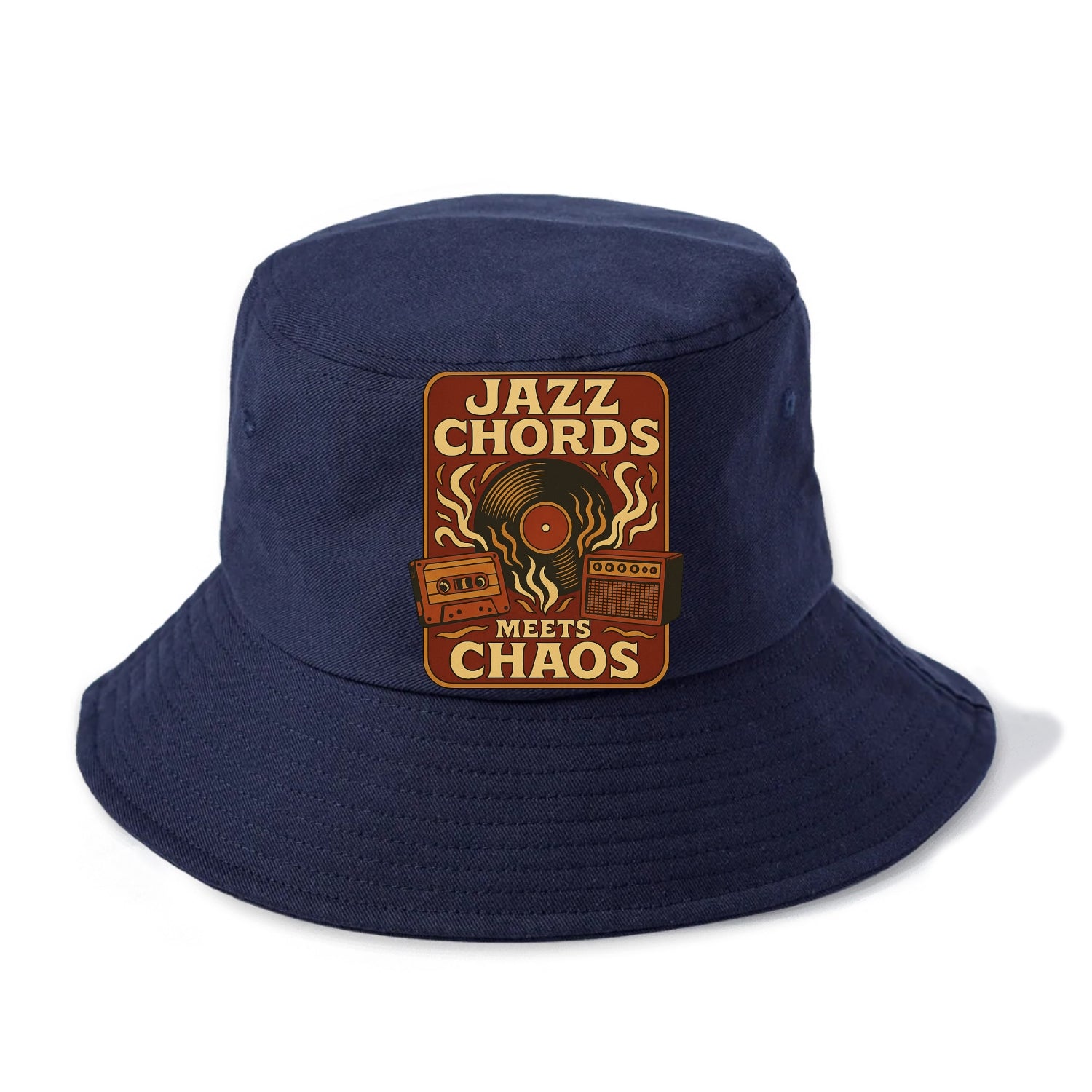 Jazz chords with hyperpop energy - "Jazz Meets Chaos" - unexpected fusion - Bucket Hat - Twilight Navy(Blue)