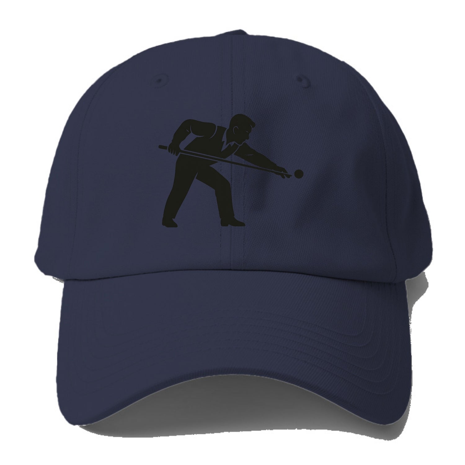 Pool player lining up shot - Baseball Cap - Twilight Navy(Blue)