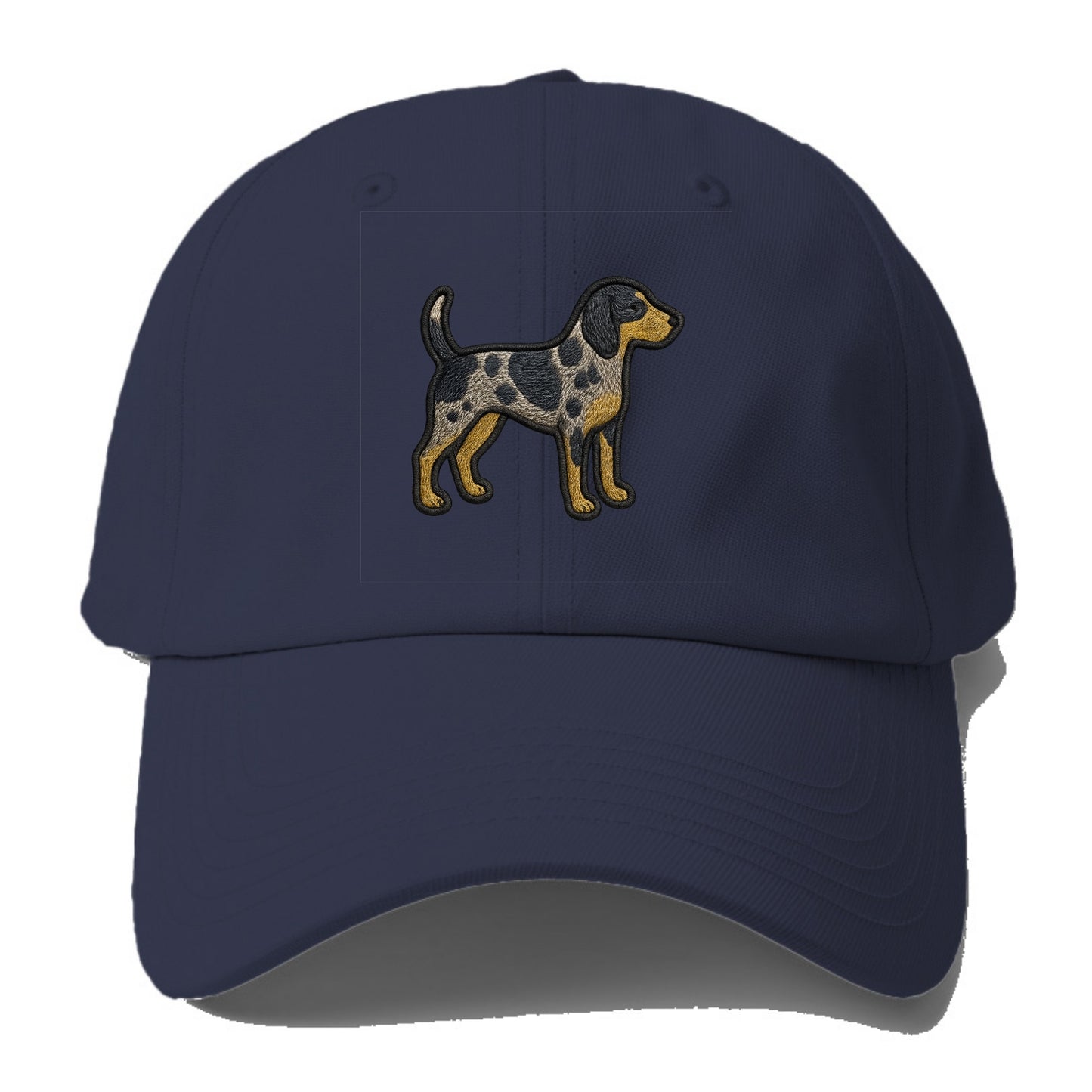 Bluetick Coonhound - Trendy spotted hound logo with prominent black - Baseball Cap For Big Heads - Twilight Navy(Blue)